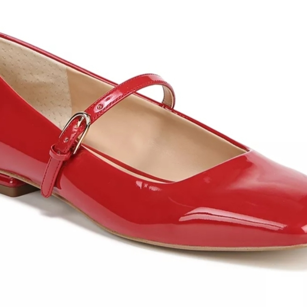FRANCO  SARTO RED PATENT MARY-JANE LOW HEEL  SIZE  9 1/2  NWOB